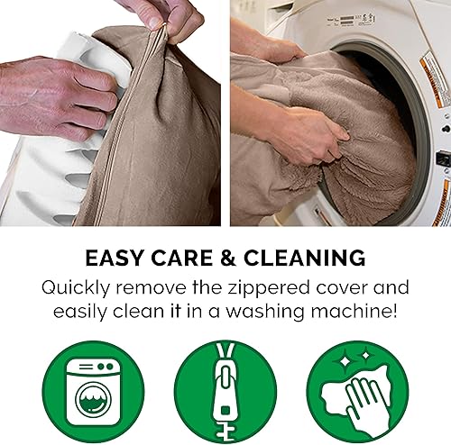 Miniatura 8 de Furhaven Pet Sofá de felpa ortopédica para perro, cama con forma de L, tumbona ergonómica con contorno de cuna, cama para perros y gatos, varios