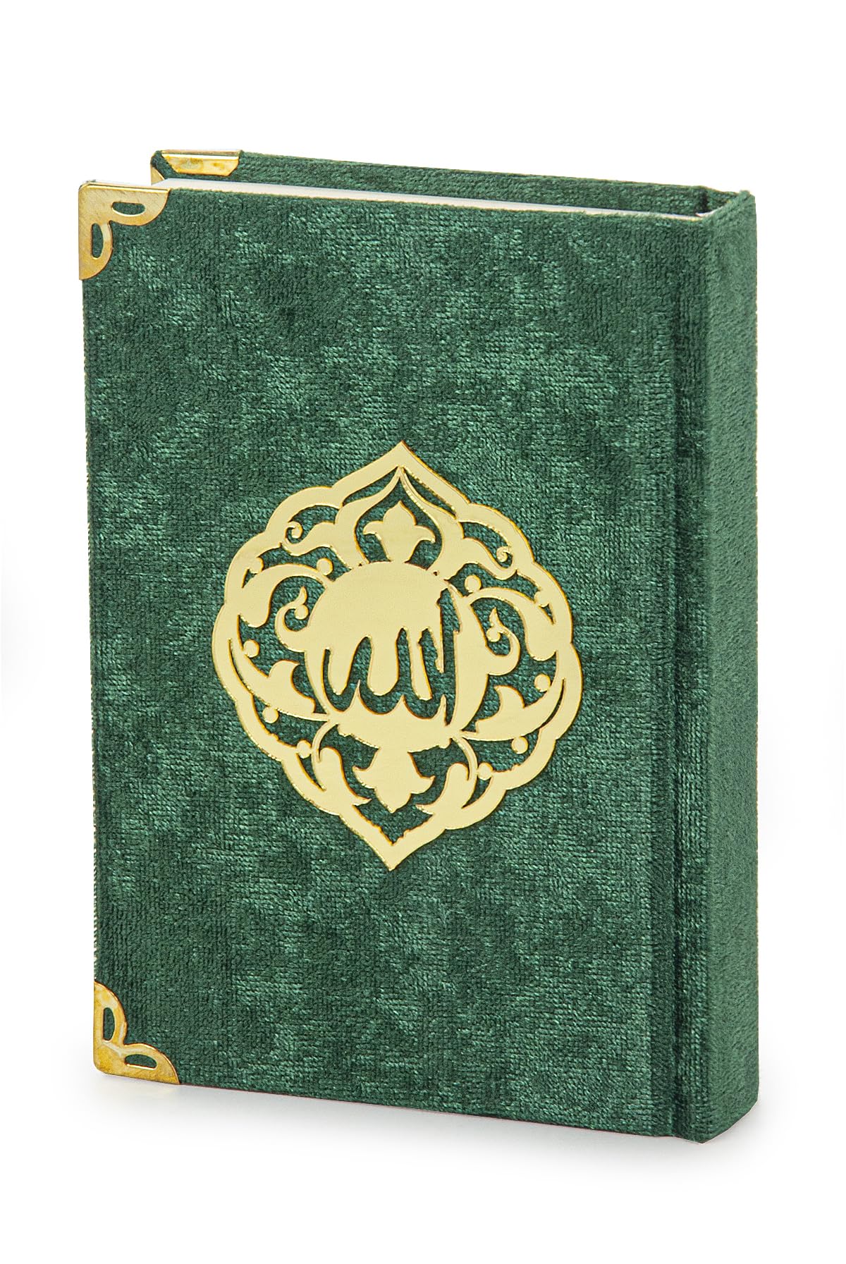 ihvan online, The Holy Qur'an Set, Islamic Prayer Gift Box with Pocket-sized Velvet Covered Quran, Tesbih, Inner Lid Names of Allah (Asmaul Husna), 3 Pieces for Ramadan & Eid & Dowry Gifts, Green - Image 3