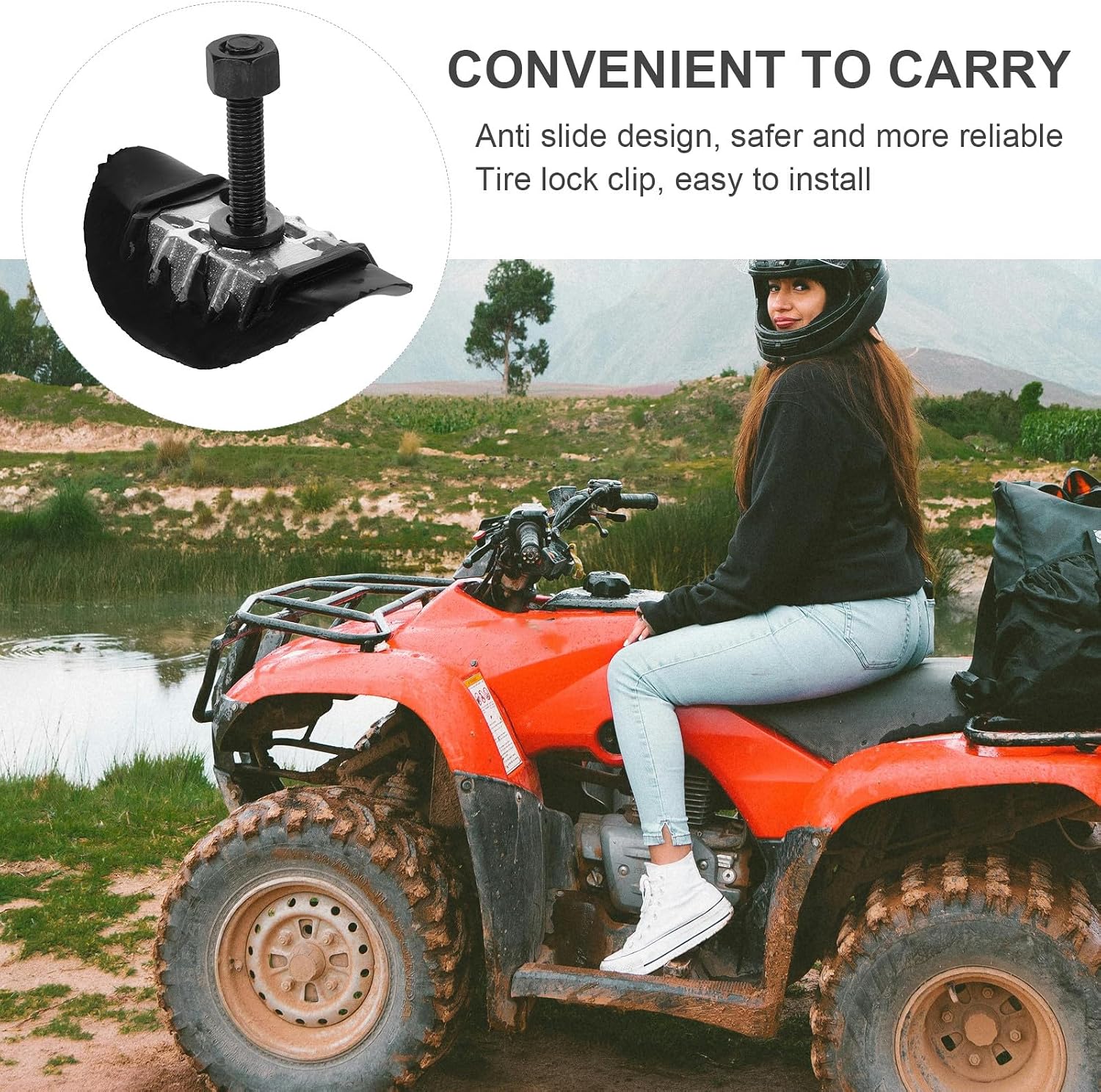 Motorcycle Wheel Lock Rim Clamp Tire Rim Lock Replacement Tire Grip Clamp for Off-Road Bikes and Dirt Bikes with Anti-Slip Function