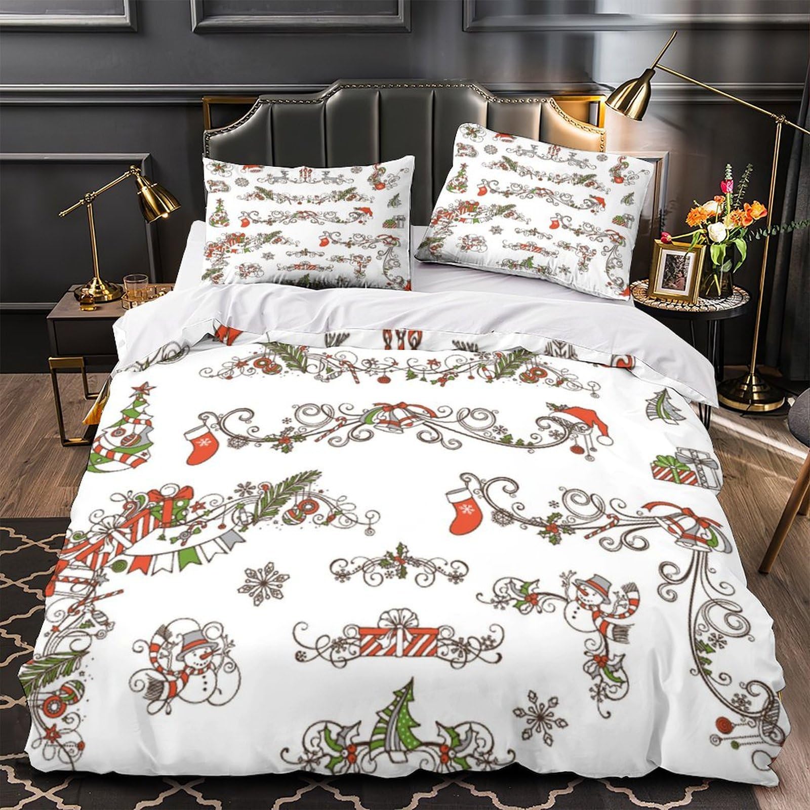 Housse de couette Noël hypoallergique contre les allergies