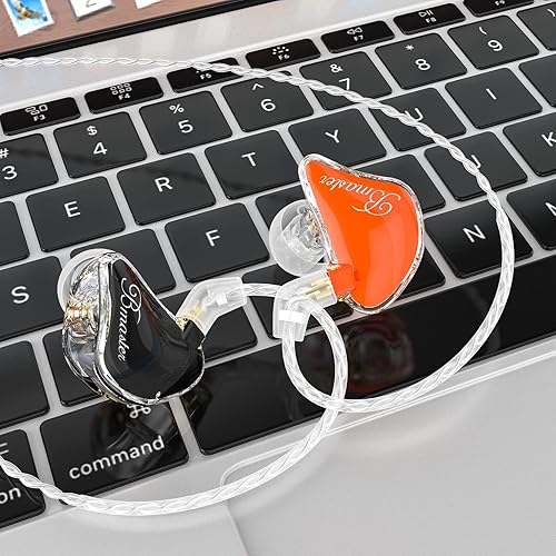 Miniatura 7 de BASN Monitores intrauditivos, Bmaster Triple Driver HiFi estéreo con aislamiento de ruido y graves mejorados para músicos en escenario/grabación