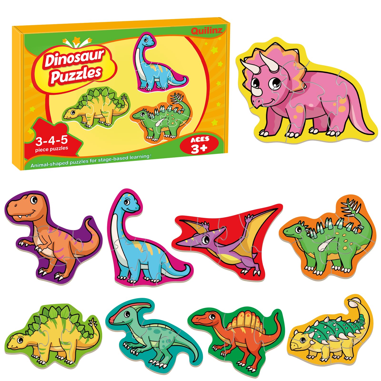 Dinosaur Puzzles, Small, Blue