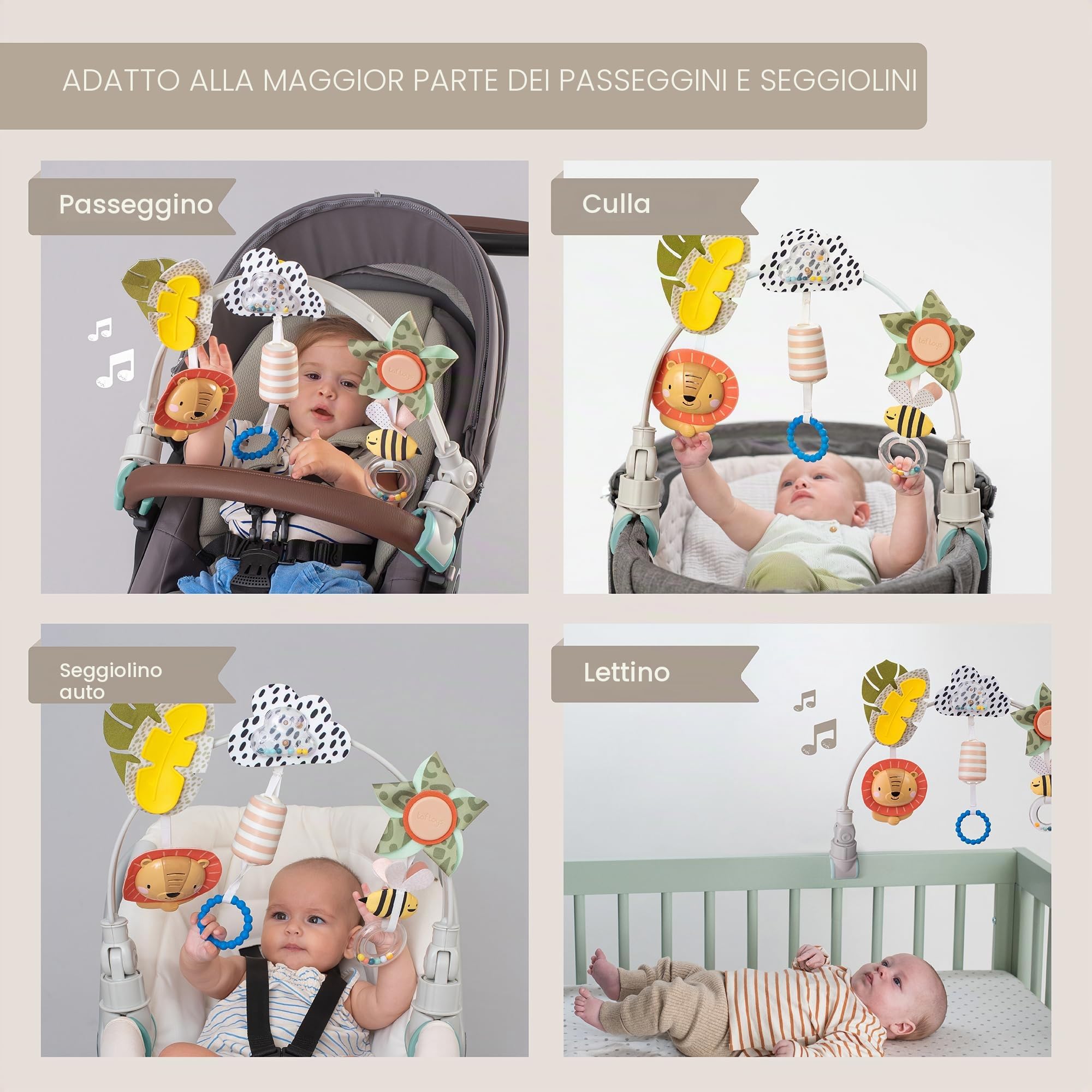 TAF TOYS 12795 - Arco per passeggino Savana