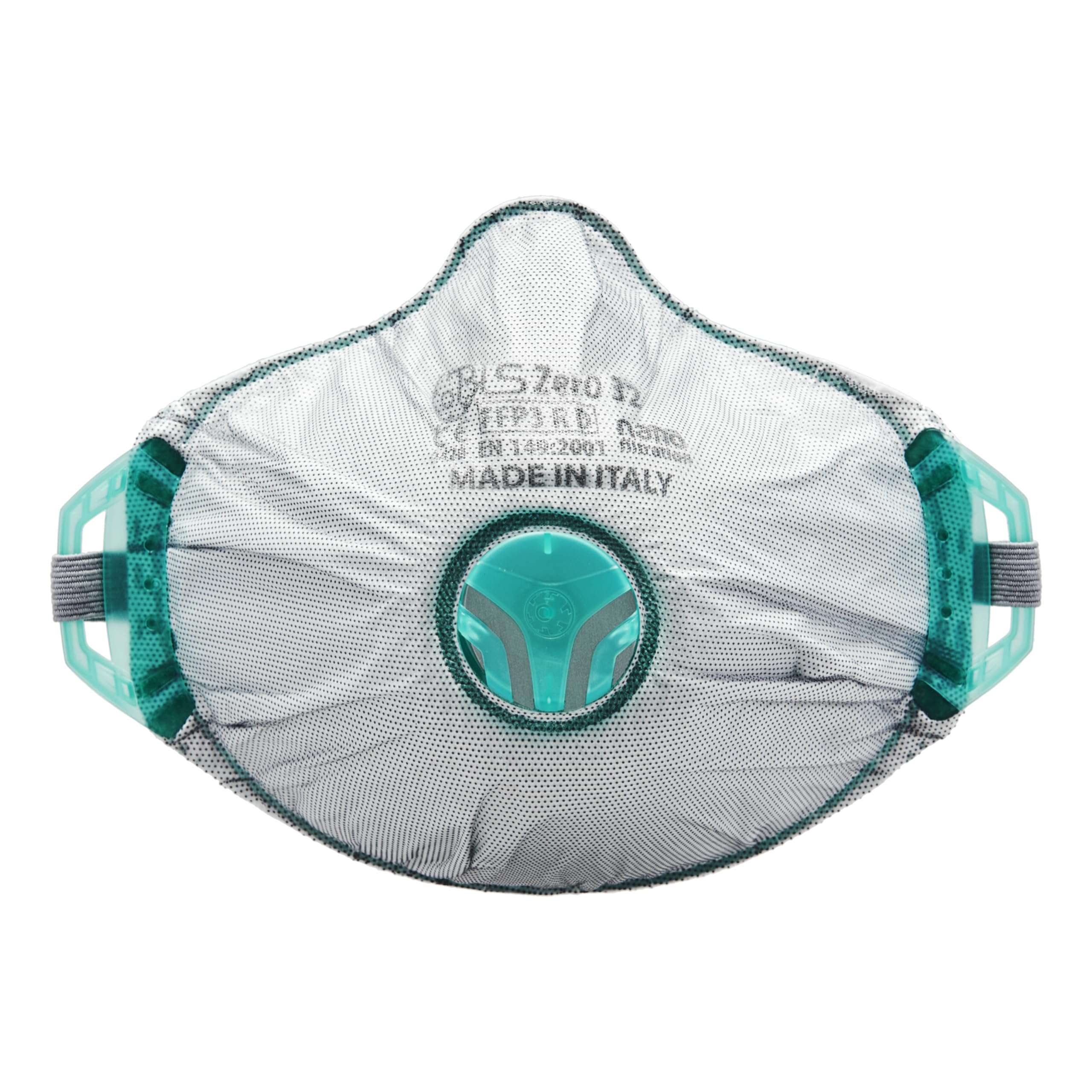 BLS Zer0 32 Facciali Filtranti Riutilizzabili FFP3 R D. 5 Mascherine a Coppa con Valvola di Espirazione ed Elastici Scorrevoli. Per Polveri, Falegnameria, Edilizia, Saldatura e Fai da Te