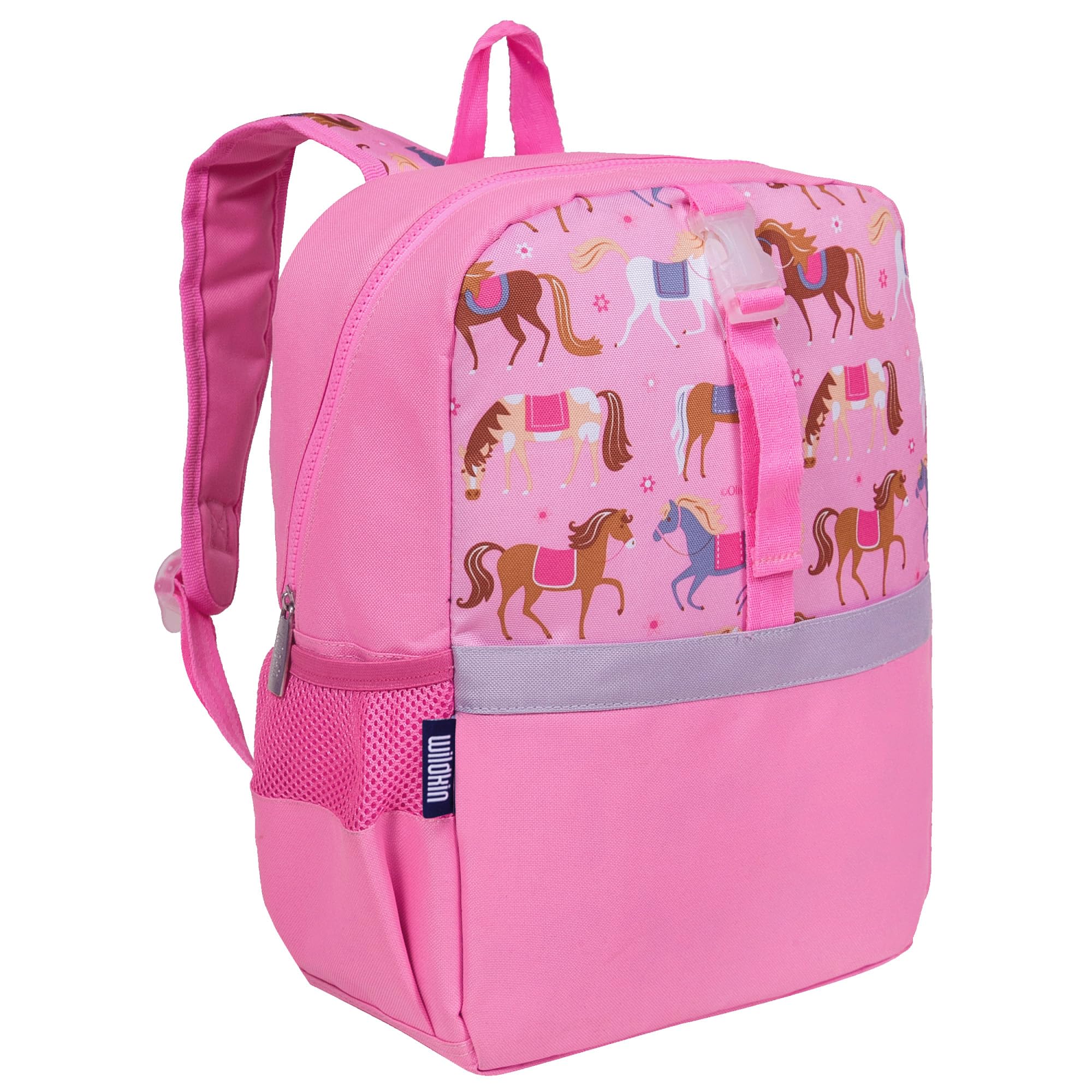 Wildkin Pack-it-All Kids Backpack – Durable, Spacious, Adjustable for School & Travel - Horses