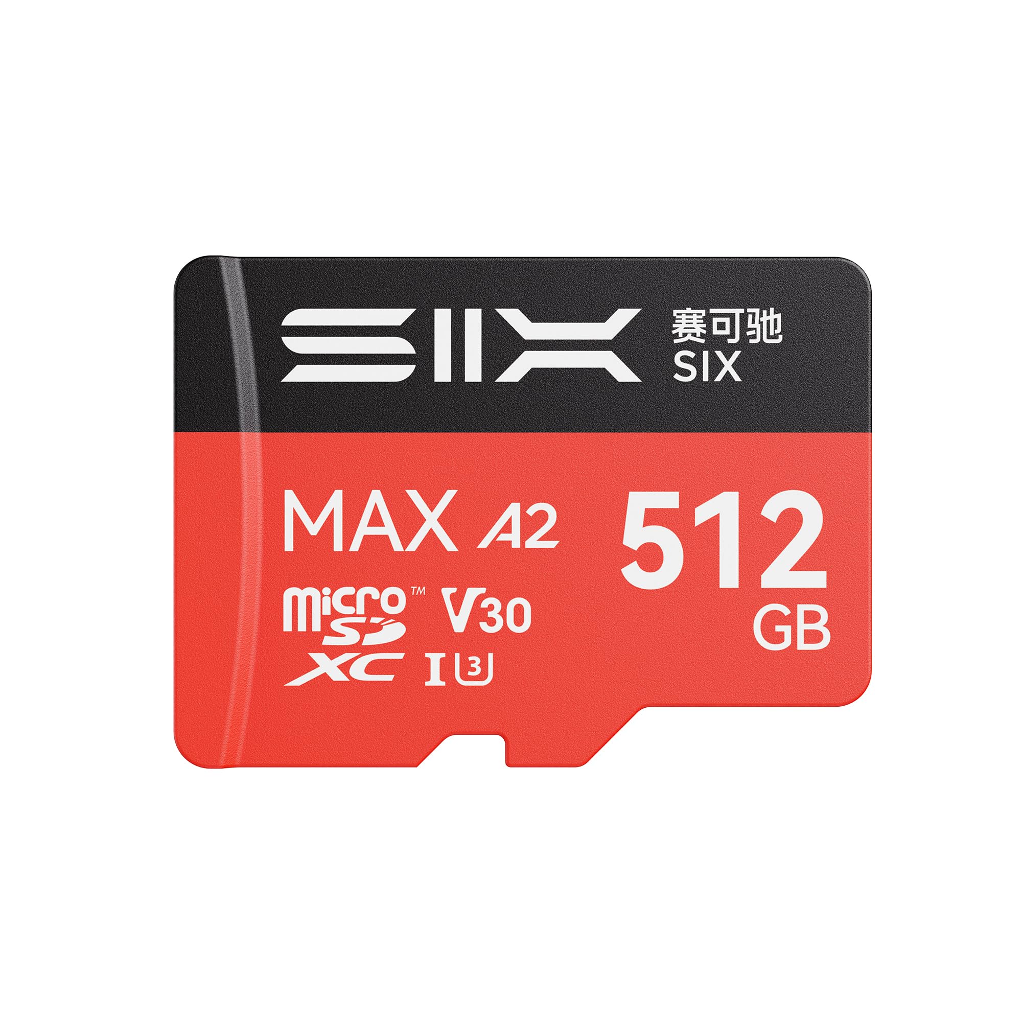 SIX M200 512GB Micro SD Card Read Up to 190MB/s for 4K UHD Continuous Recording - A2, U3, V30 microSDXC Memory Card 512GB with Adapter for Action Cameras, Drones, Gaming Consoles, Dash Cams, Phones 512GB M200