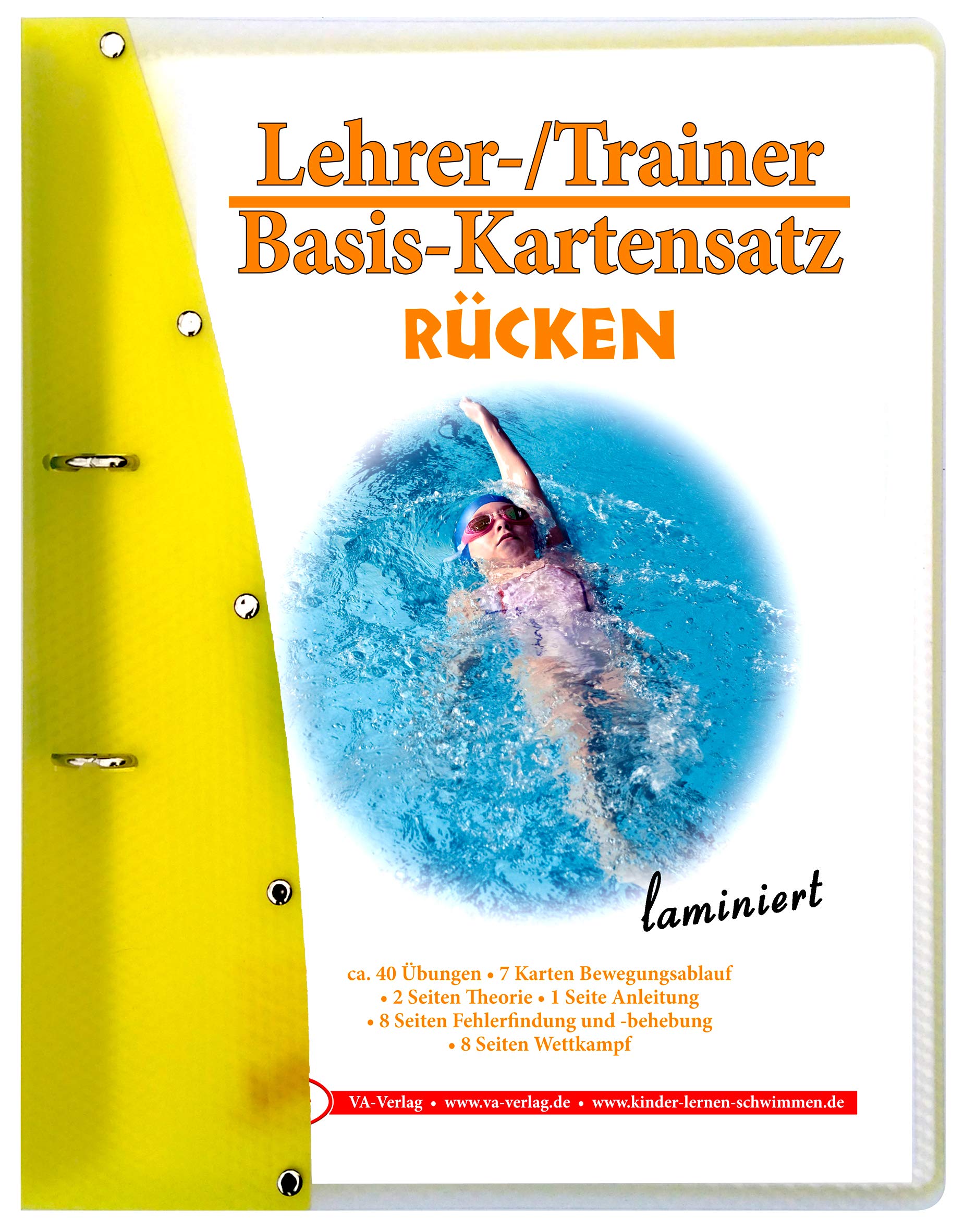 Rücken, A4, laminiert: Arbeitskarten für den Schwimmunterricht (Lehrer-/Trainer-Kartensatz laminiert: Arbeitskarten für den Schwimmunterricht)