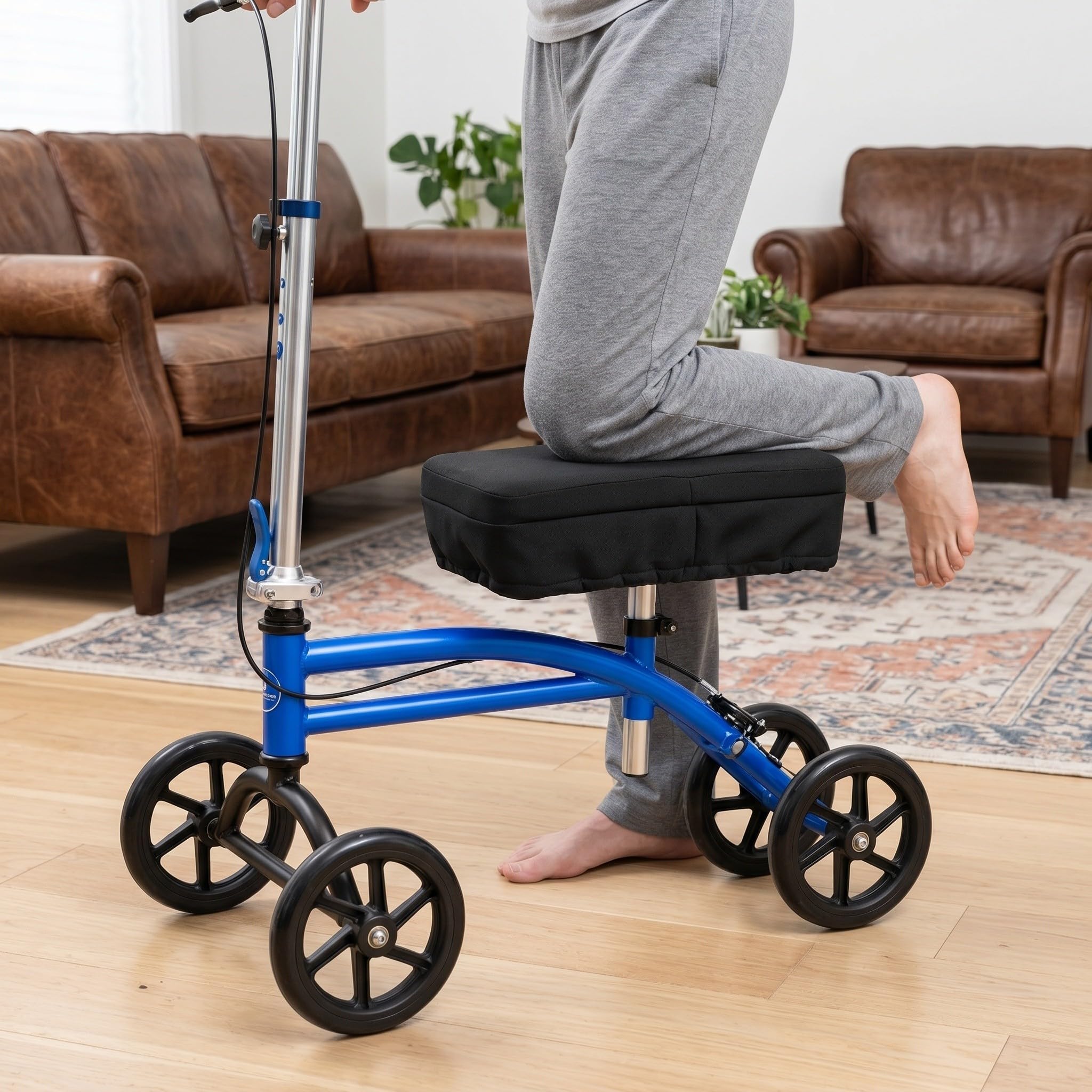 2 Piezas Funda Cubierta de de Removible de Poliéster Viscoelástica para Asiento en Andador de Negro para Scooter Rehabilitación Domiciliaria