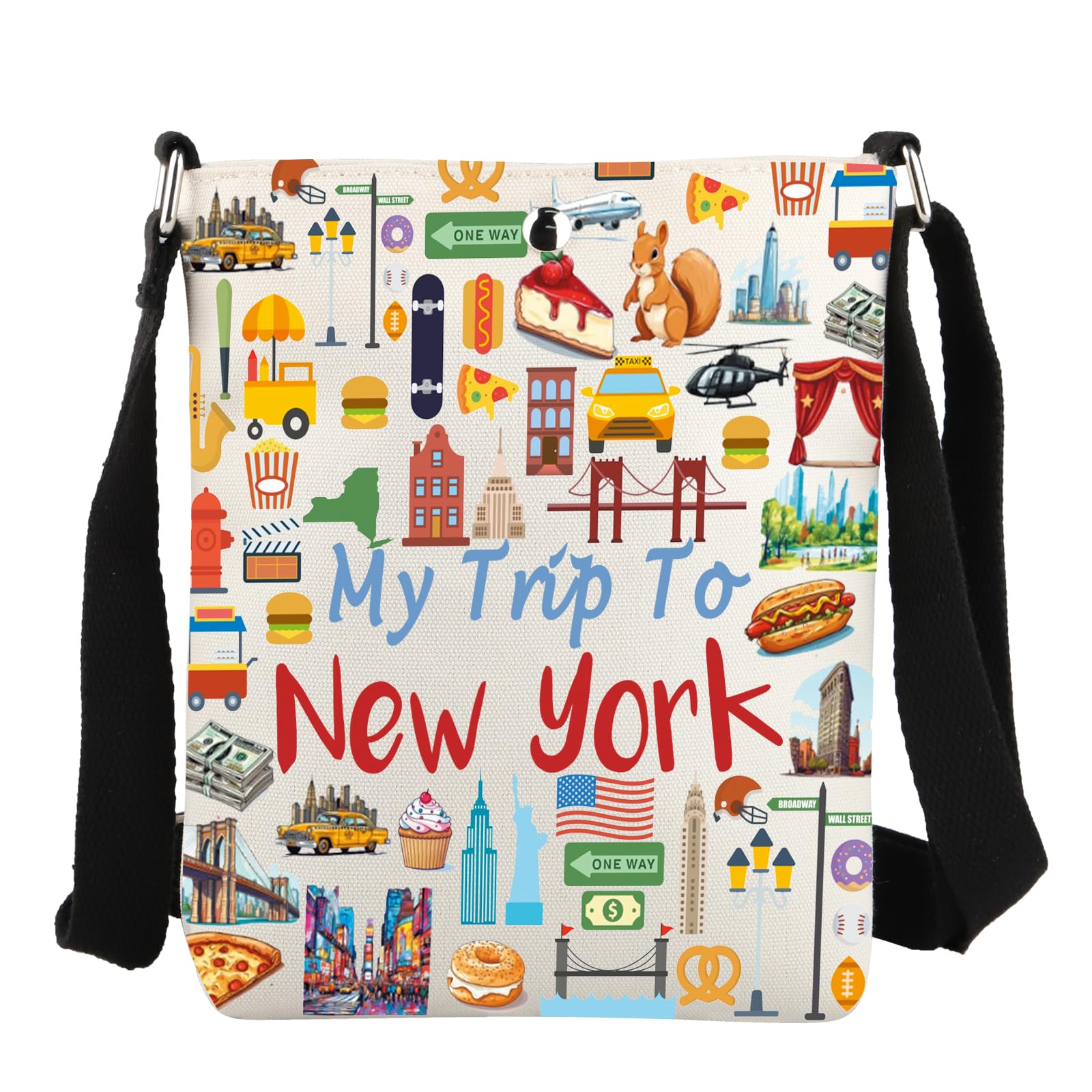 JYTAPP New York Travel Gift My Trip To New York Crossbody Bag New York Travel Bag New York Souvenirs Shoulder Handbag Purse