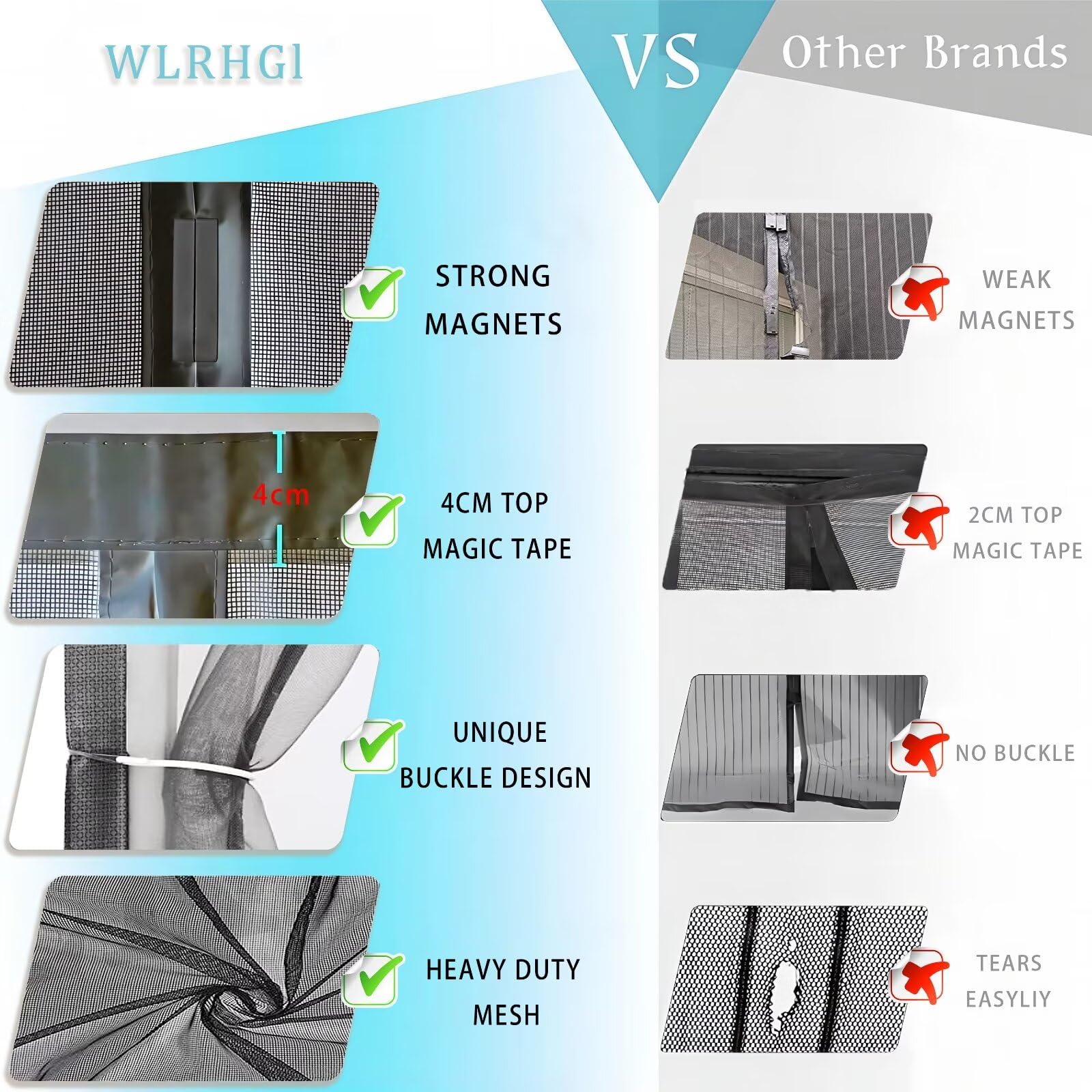 24 Strisce Magnetiche Per Zanzariere - Fissaggio Senza Fori, Per Finestre E Porte - Foto 10