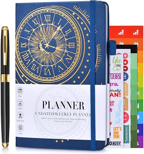 JASLEKO Planificador semanal y mensual sin fecha planificador de vida para mejorar la productividad gestión del tiempo y lograr tus objetivos