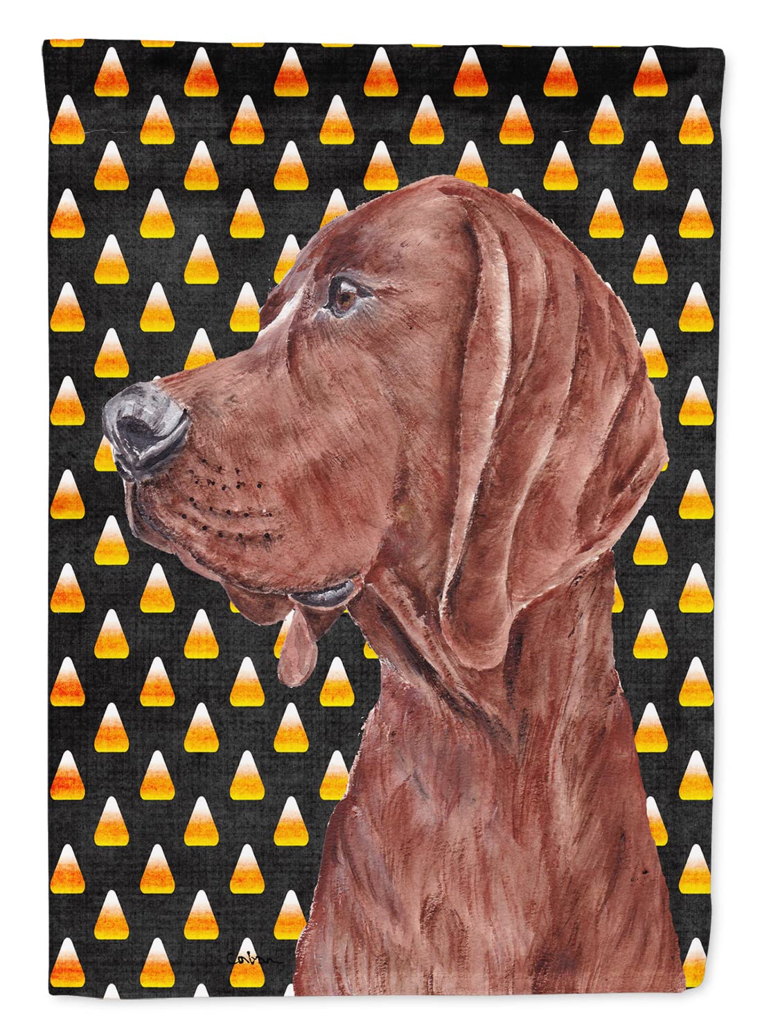 Drapeau Halloween Coonhound grand format lavable