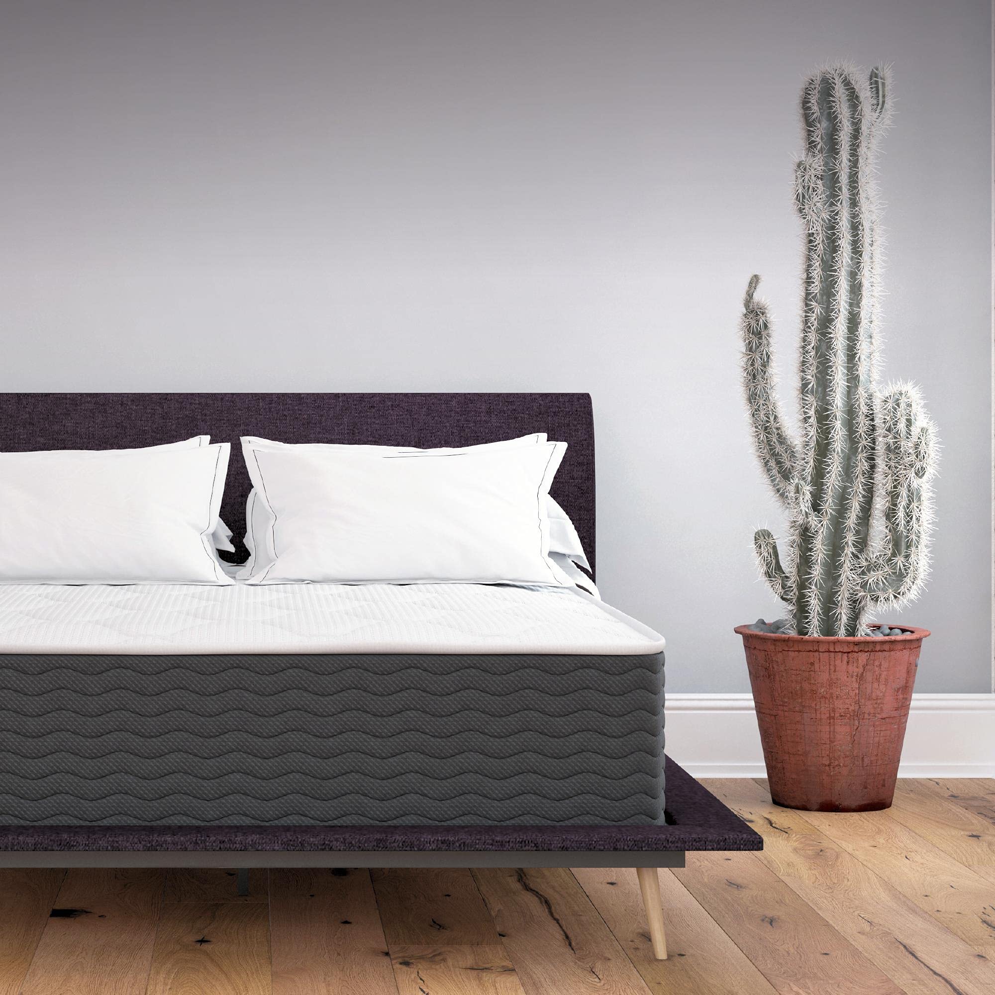 Signature Sleep Italian Made Vitality 13" Independently Encased Coil with Charcoal Infused Memory Foam Hybrid Mattress, Queen Size