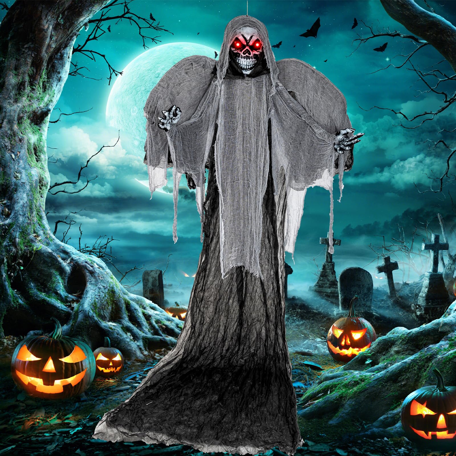 Amazon.com: Goplus 12.1Ft Halloween Giant Hanging Grim