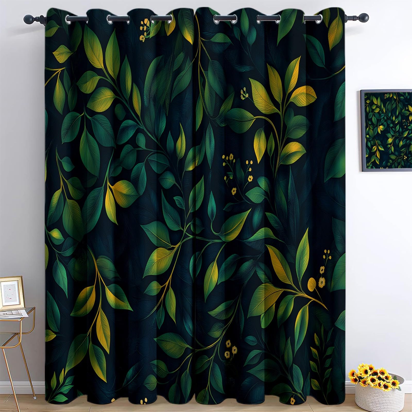 Rideaux William Morris en polyester occultant haut de gamme 2 panneaux