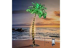 Lightshare 7 Feet Palm Tree Christmas Decoration with 96 LED Lights
