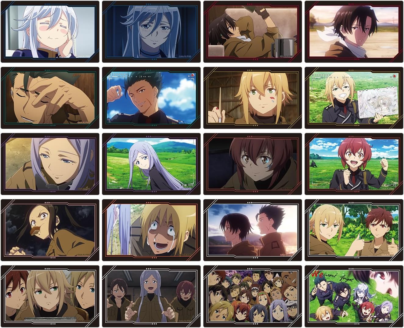 TV Anime 86 Etisix Trading Scene Card Stickers Box of 20