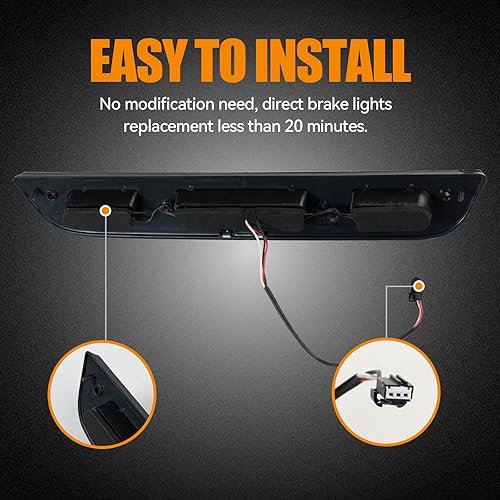 Miniatura 207 de Tercera tercera luz de freno para Chevy Silverado 1999-2006/GMC Sierra 1500 2500 3500HD, 2007 Silverado/Sierra Classic Modelo LED Time Tunnel