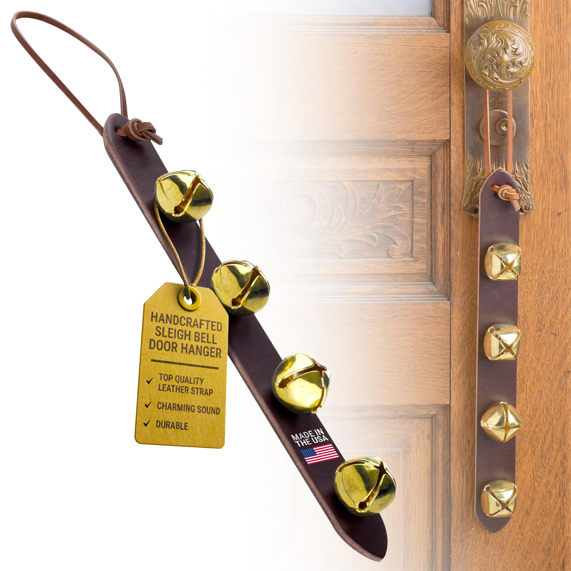 Amazon.com - Amish Crafted Leather Strap Arctic Sleigh Bell Door