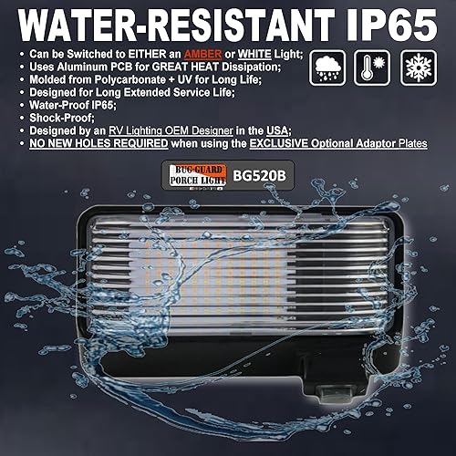 Miniatura 12 de BG520B-SB, toldo LED de doble color, de alto rendimiento, de larga duración con clasificación IP65, para porche con modos de color intercambiables