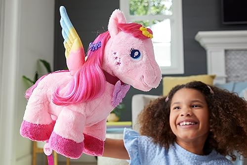 Miniatura 2 de Mattel Barbie A Touch of Magic - Juguete de peluche Pegaso Walk & Flutter, peluche para caminar de 11 pulgadas con accesorios para el cabello y