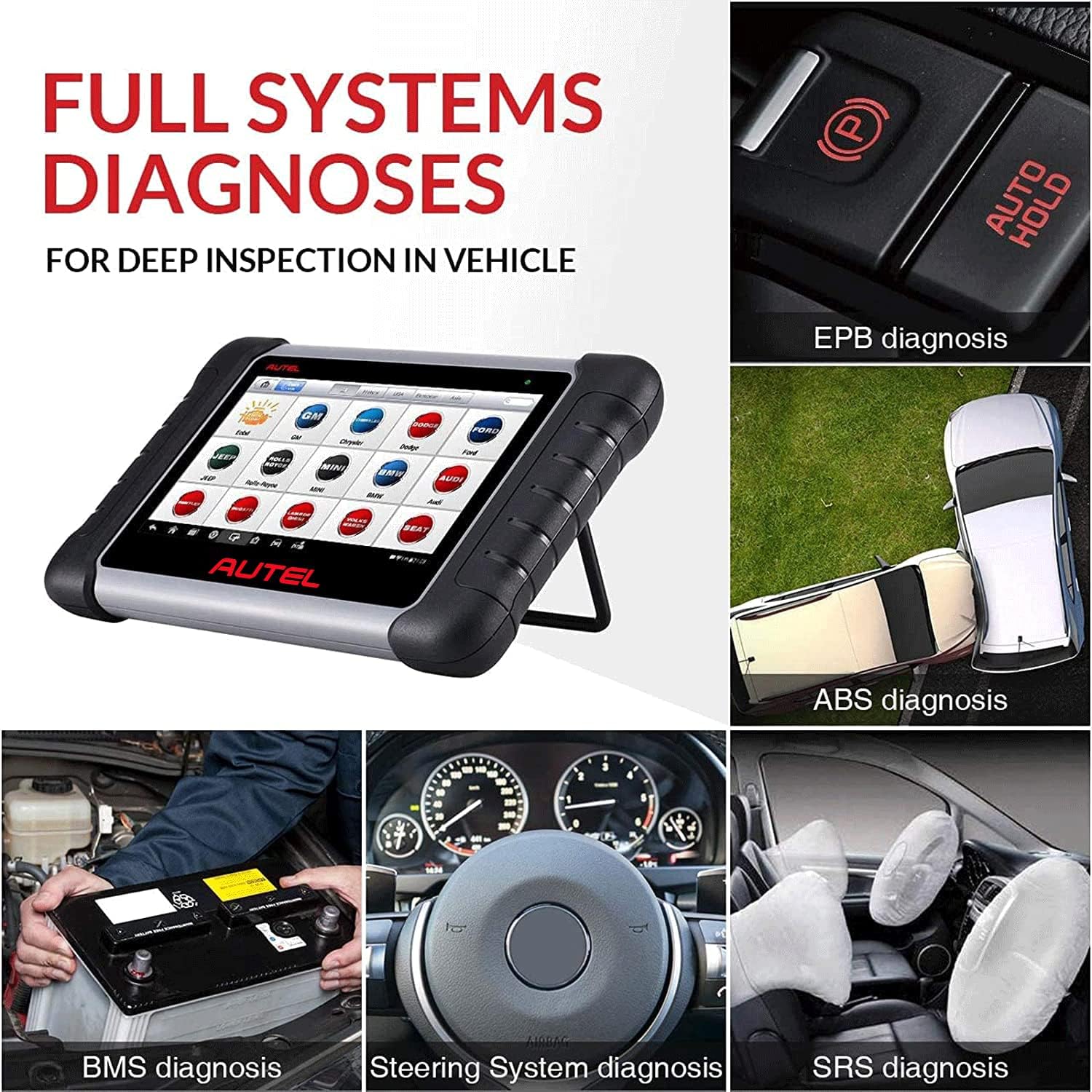 Autel MaxiPRO MP808 Automotive Diagnostic Scan Tool with 2 Years Free Update, Bi-Directional Control, 30+ Service Function, Key Coding and Injector Coding Same Function as MS906 / DS808