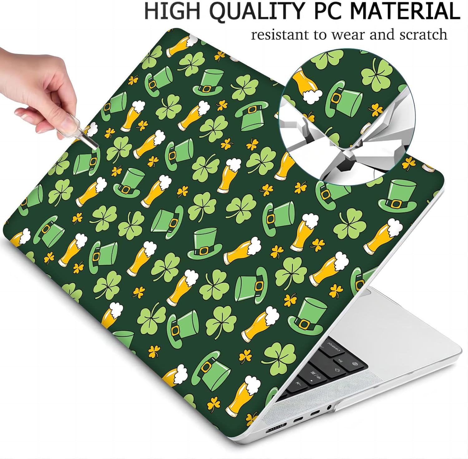 Compatible with MacBook Neo 13-inch, Hard Shell Case with Keyboard Cover and Screen Protector (A3404 A18 Pro chip, 2026 Release) - Shamrock MD8492