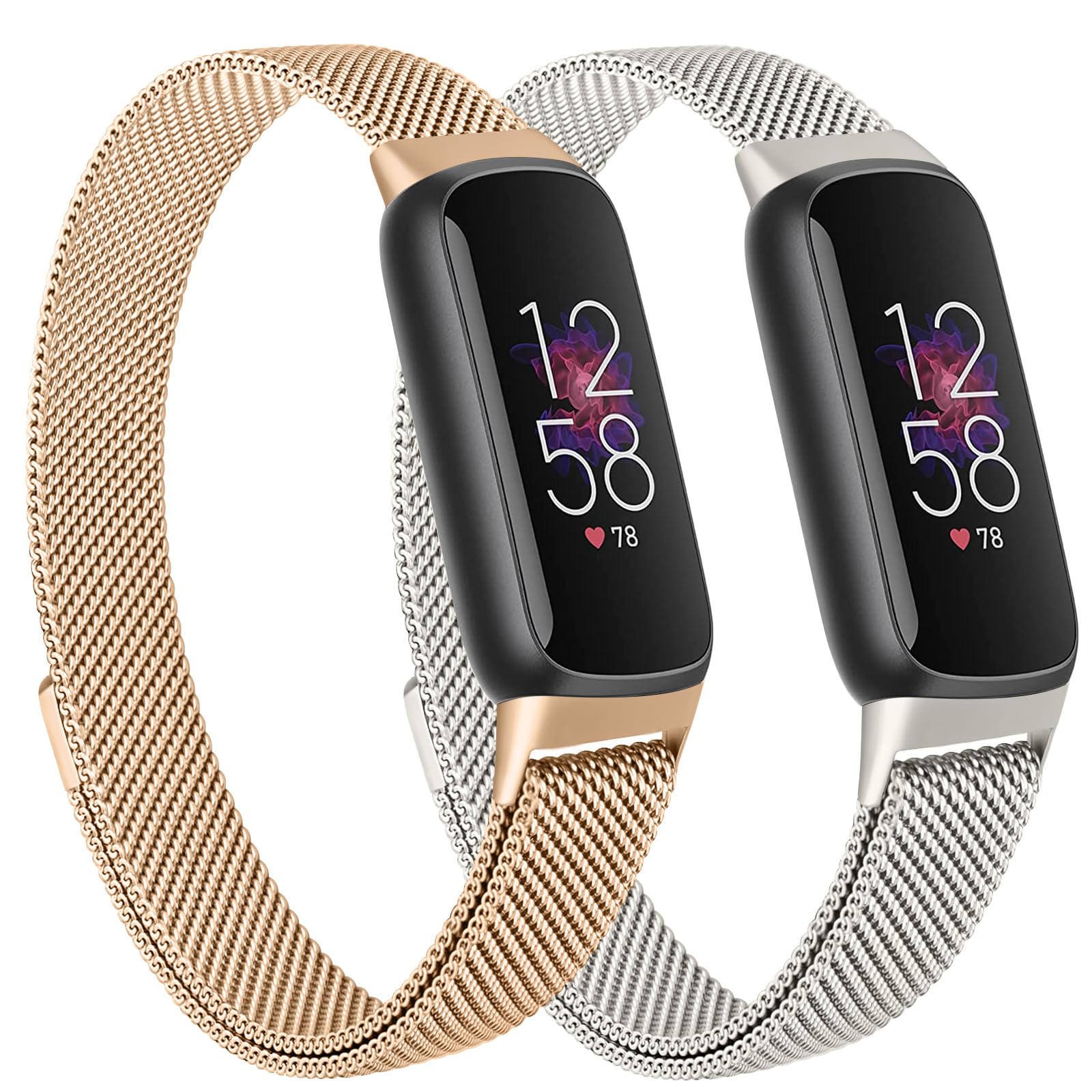 Bracelet Fitbit Luxe en maille d'acier inoxydable Oumida - 8