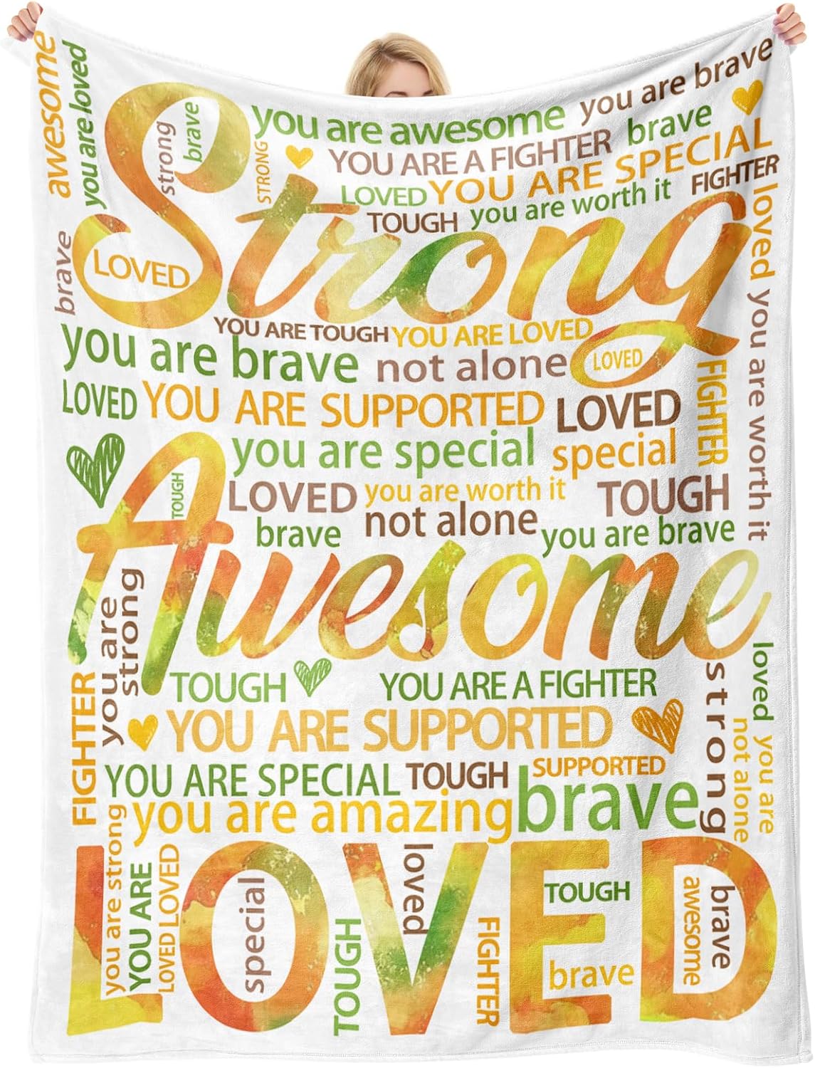 Super Soft Hug Blankets for Women – Get Well Soon & Cancer Care Gift, Post Surgery Recovery Throw for Friend Sister, Thinking of You, Breast Cancer, Sympathy, After Surgery Gifts (50" x 60")