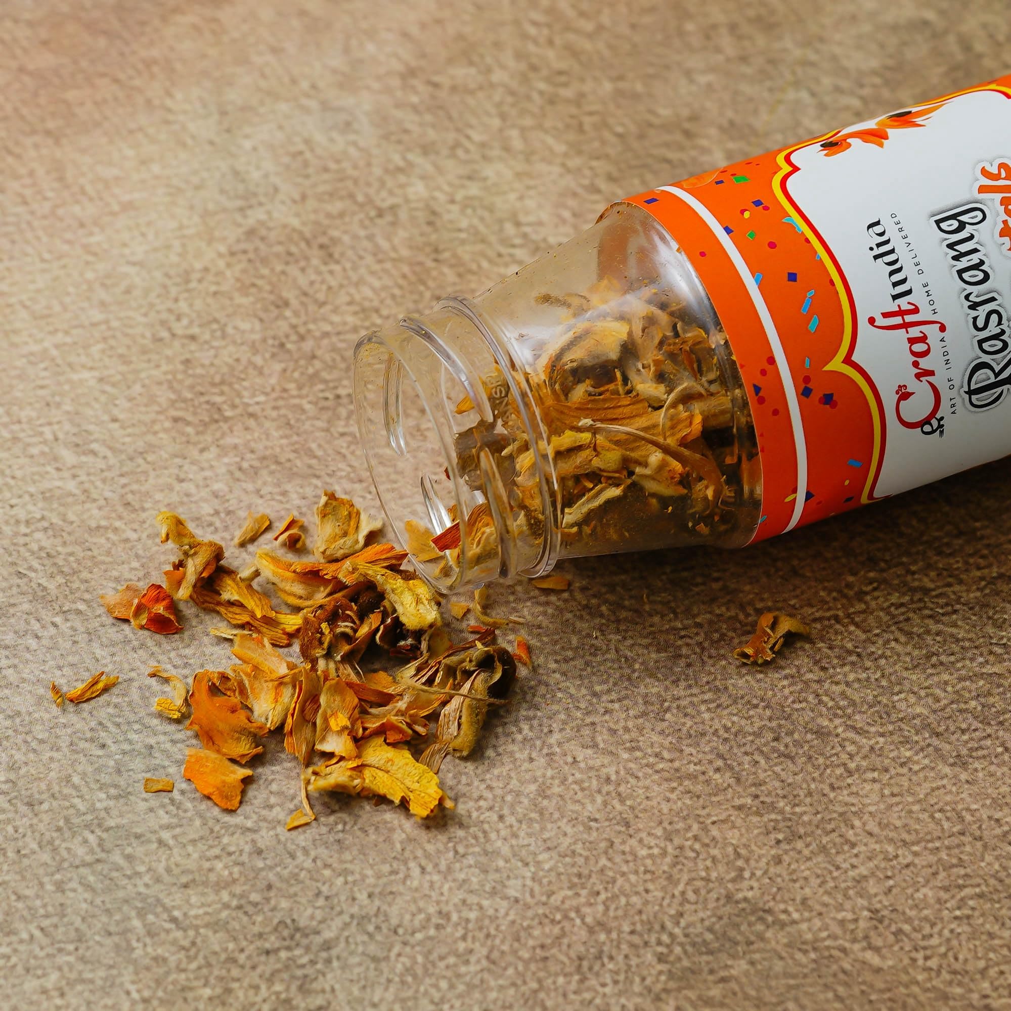 eCraftIndia Sun Dried Tesu Flower Petals - 100 gm | Palash Petals Tesu Ke Phool Kesula Phool Butea Monosperma Dhak ka Phool| Palash Ke Sookhe Phool Organic Color for Playing Holi and Decoration