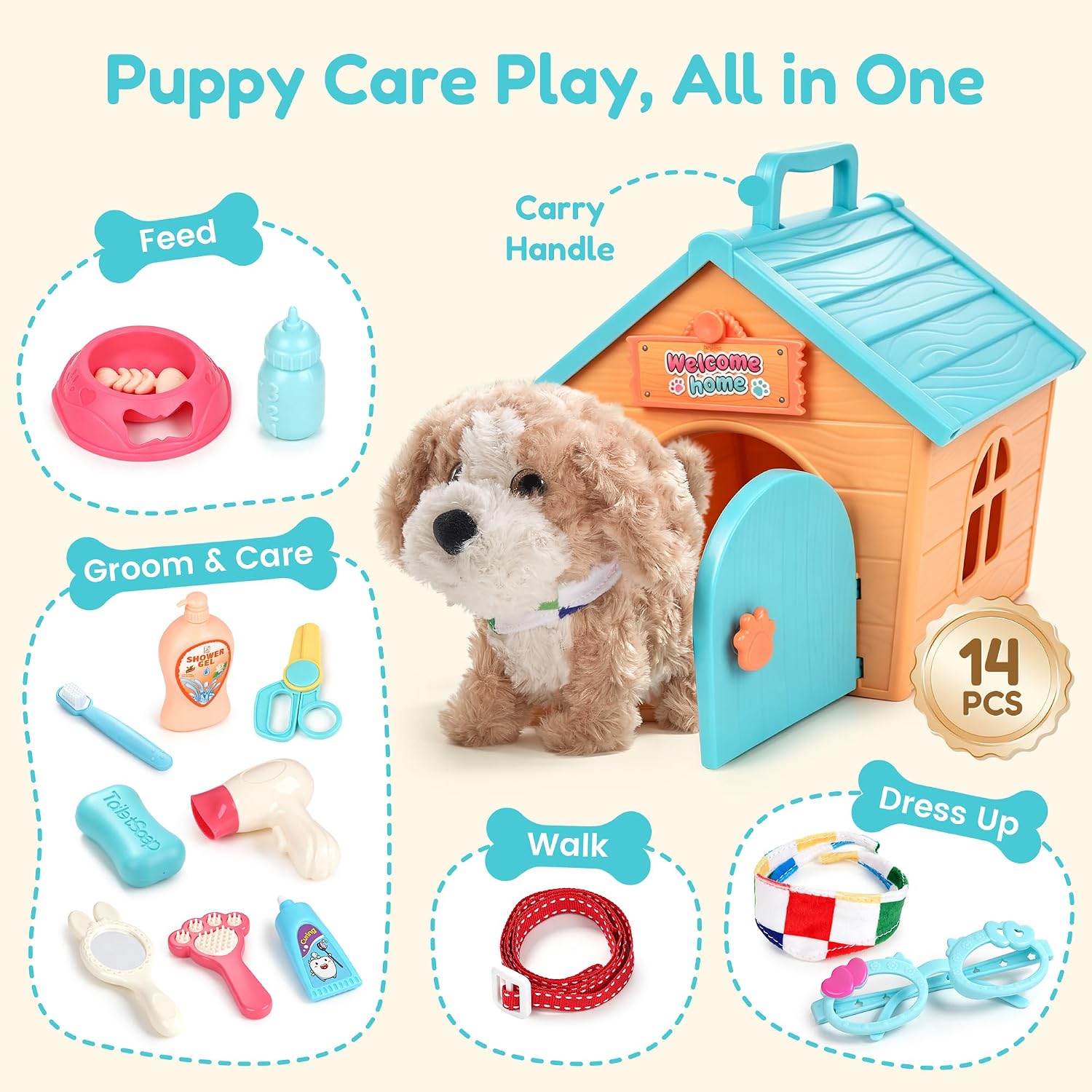 JoyCat Interactive Toy Dog for Kids, Walking Plush Puppy image 3