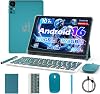 Tablet CUPEISI Android 16 10 Pulgadas, 20GB RAM+128GB ROM/2TB Expandible, Procesador Octa-core 2.0GHz, Pantalla HD 1280*800, 5G WiFi6 BT 5.0, 2 en 1 Tablets con Teclado Funda Mouse Lápiz, Widevine L1 Azul 1