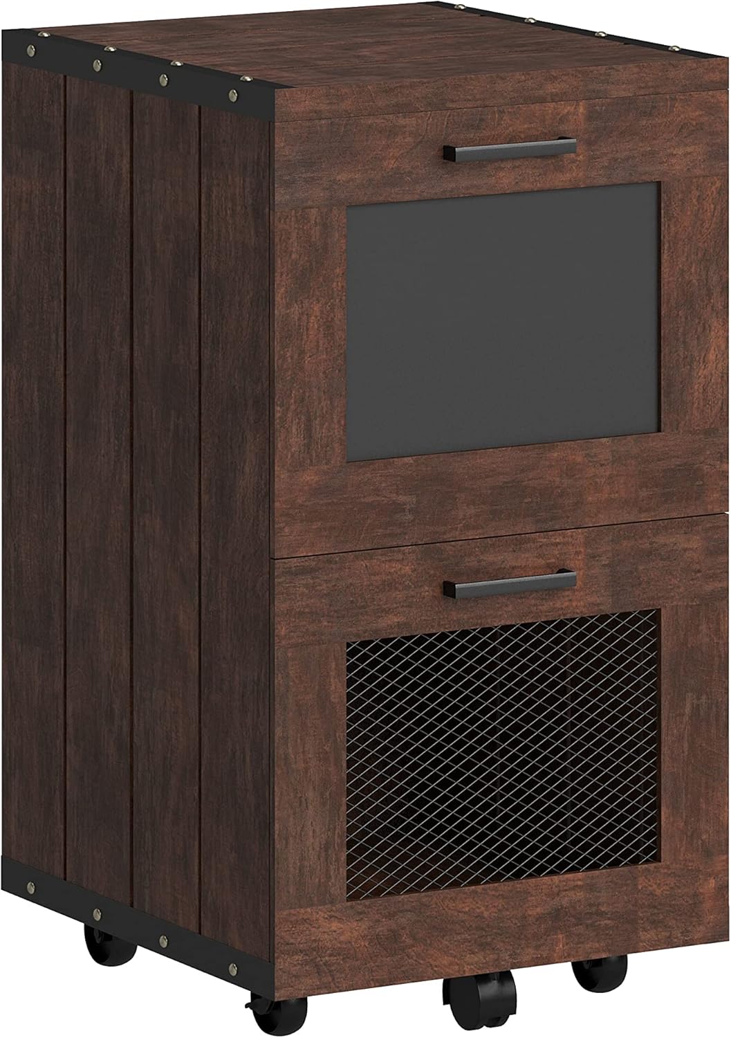 Furniture of America Days Rustic Walnut 2-Drawer File Cabinet