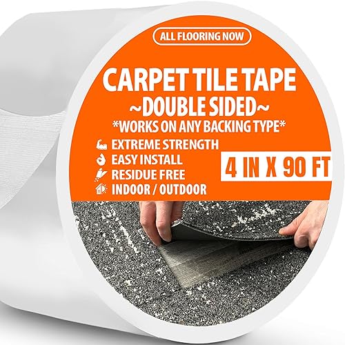 Vista 14 de Cinta para Baldosas de Alfombra de Doble Cara Cinta para Alfombra de Servicio Pesado para Baldosas de Alfombra Alfombras Tapetes de Vinilo Goma