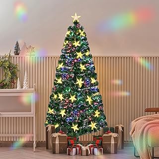 Juegoal Pre-lit fiber optic Christmas tree