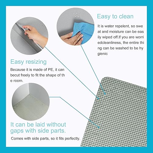 Miniatura 5 de BODYTECH Tapete de ejercicio de rompecabezas de espuma y azulejos entrelazados para gimnasio en casa. Acolchado de suelo para niños pequeños. Color