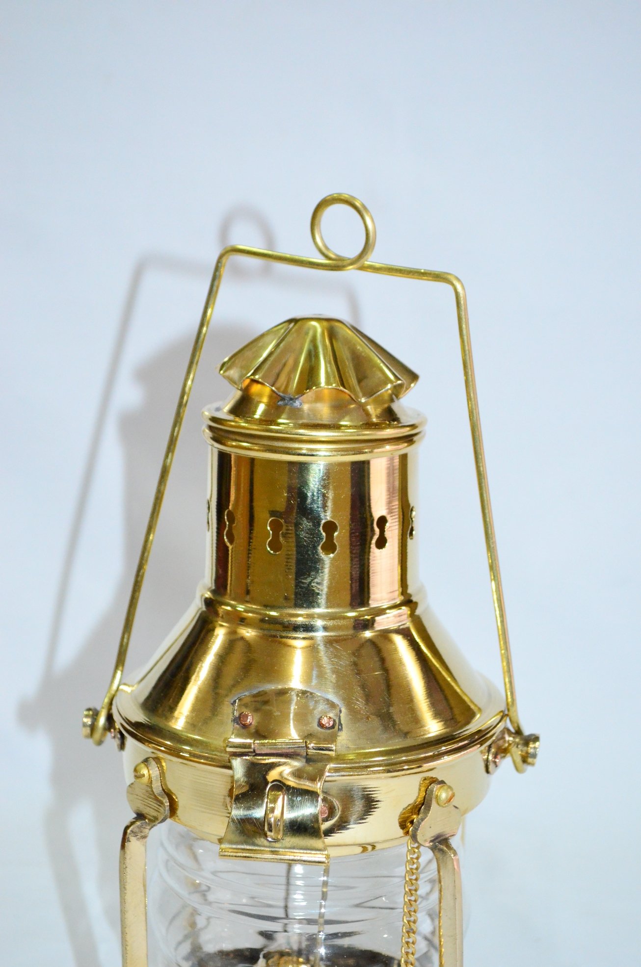 10 pollici Nuovo Stile Vintage Ottone Nave Minatore Nave Lanterna Olio Lampada Marittima