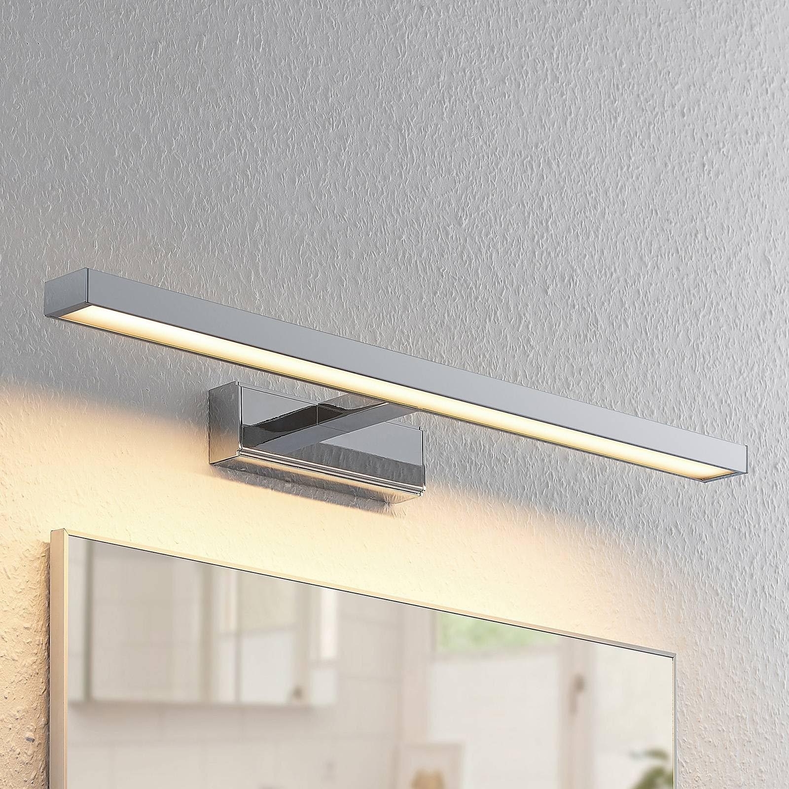 Lindby LED Wandleuchte, Wandlampe Bad Jukka (spritzwassergeschützt (Modern) in Chrom aus Aluminium (1 flammig) - Wandleuchten Spiegelleuchte Badezimmer Wandbeleuchtung Badezimmerleuchte