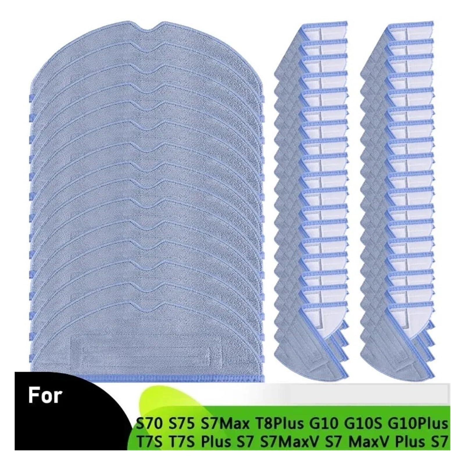 Paños De Fregona Reutilizables, Piezas Lavables, Compatibles Con Roborock, S7/S7Maxv Ultra/T7S/G10S/T7S Plus/T8Plus/S70/S75/G10S Pure Robot Aspirador Reutilizable(30PCS)
