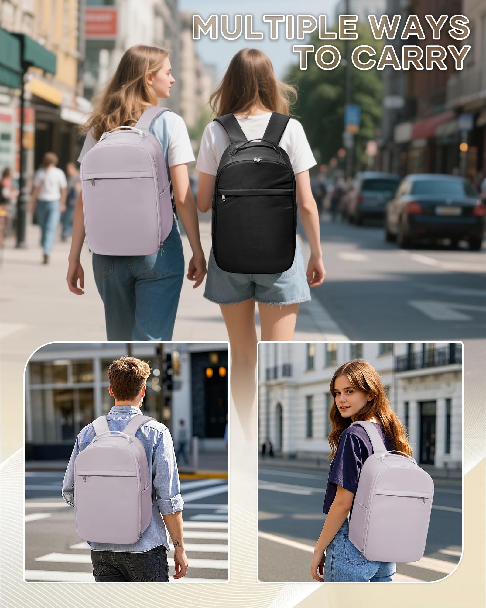 SZLX Zaino Ryanair 40x30x20 Sottovuoto con pompa Zaino da Viaggio 40x20x25 Sottovuoto Bagaglio a Mano Wizzair Donna Borse da Cabina per Easyjet 45x36x20 Uomo per Laptop 14 Pollici Impermeabile