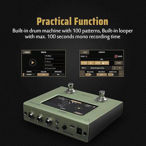 Miniatura 41 de HOTONE Procesador de múltiples efectos Pedal Guitarra Bass Amp Modelado IR Gabinetes Simulación Multi IdiomaEstéreo OTG USB Audio Interfaz Ampero