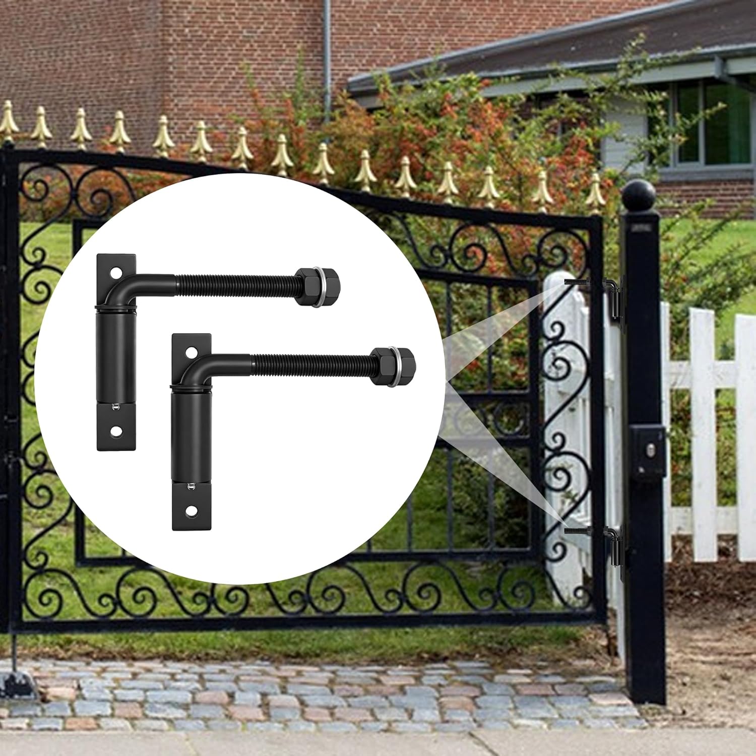 3/4'' J Bolt Gate Hinge, 7 inch Heavy Duty Gate Hinges, Heavy Duty Gate Hinges 1000lb, Gate Hinge for Wooden Fences, Driveway Gate Heavy Duty Hinges for Gates (4PCS)