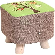 Foot Stool Ottoman Footrest Footstool Footstool Dressing Table Footrest, Solid Wood Small Stool Home Living Room Change Shoe Bench Sofa Stool 282825cm Seat Storage Footst