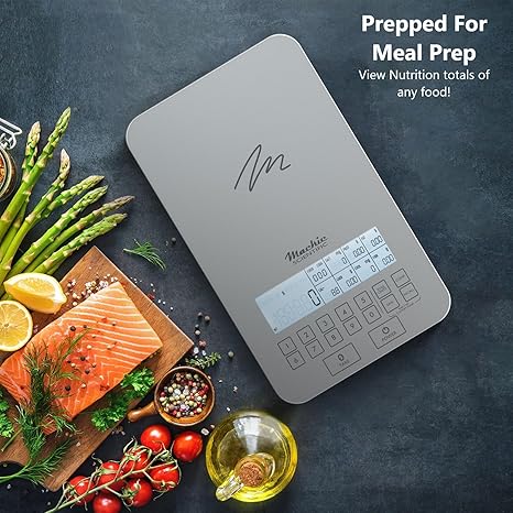 NUTRA TRACK Mackie Scientific MINI Digital Precision Food Scale calorie, carbohydrate, fat, salt, protein, cholesterol and fibre intakes