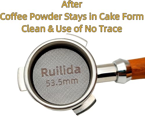 Miniatura 4 de Paquete de 2 pantallas de disco espresso de 2.106 in, reutilizable, 0.067 in de grosor, 150 m de acero inoxidable 316, filtro de café profesional