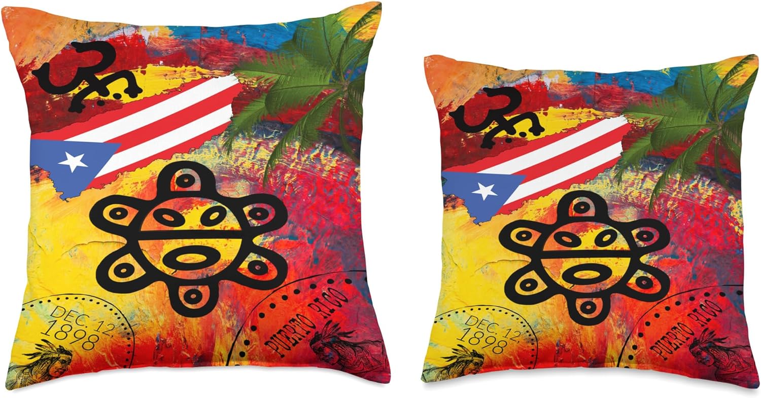 Puerto Rican Sun Throw Pillow