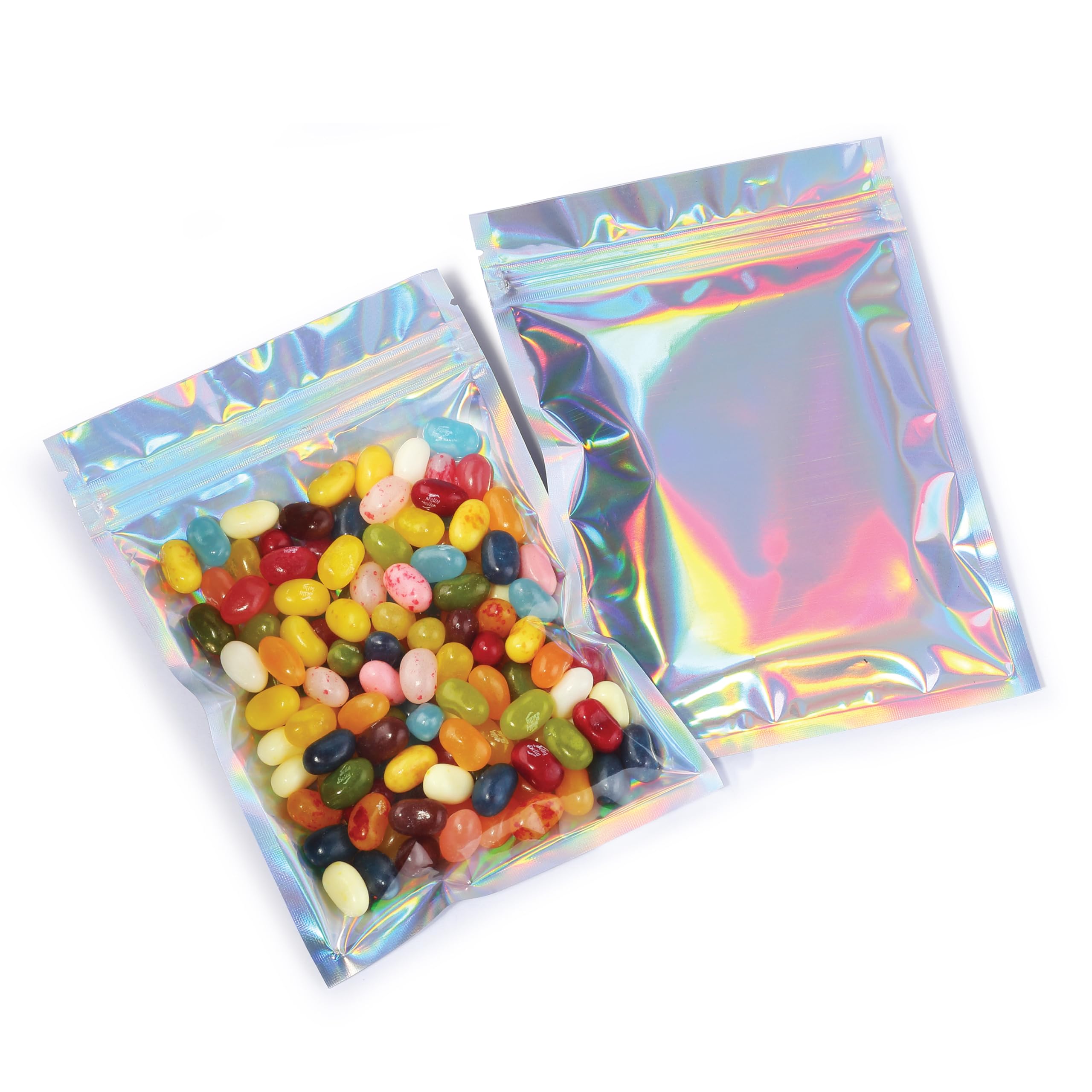 40 Bustine Di Alluminio Olografiche Richiudibili - Sacchetti Mylar Per Alimenti, Caffè, Spezie, Confezioni Regalo, Impermeabili, Arcobaleno, Dimensioni Varie