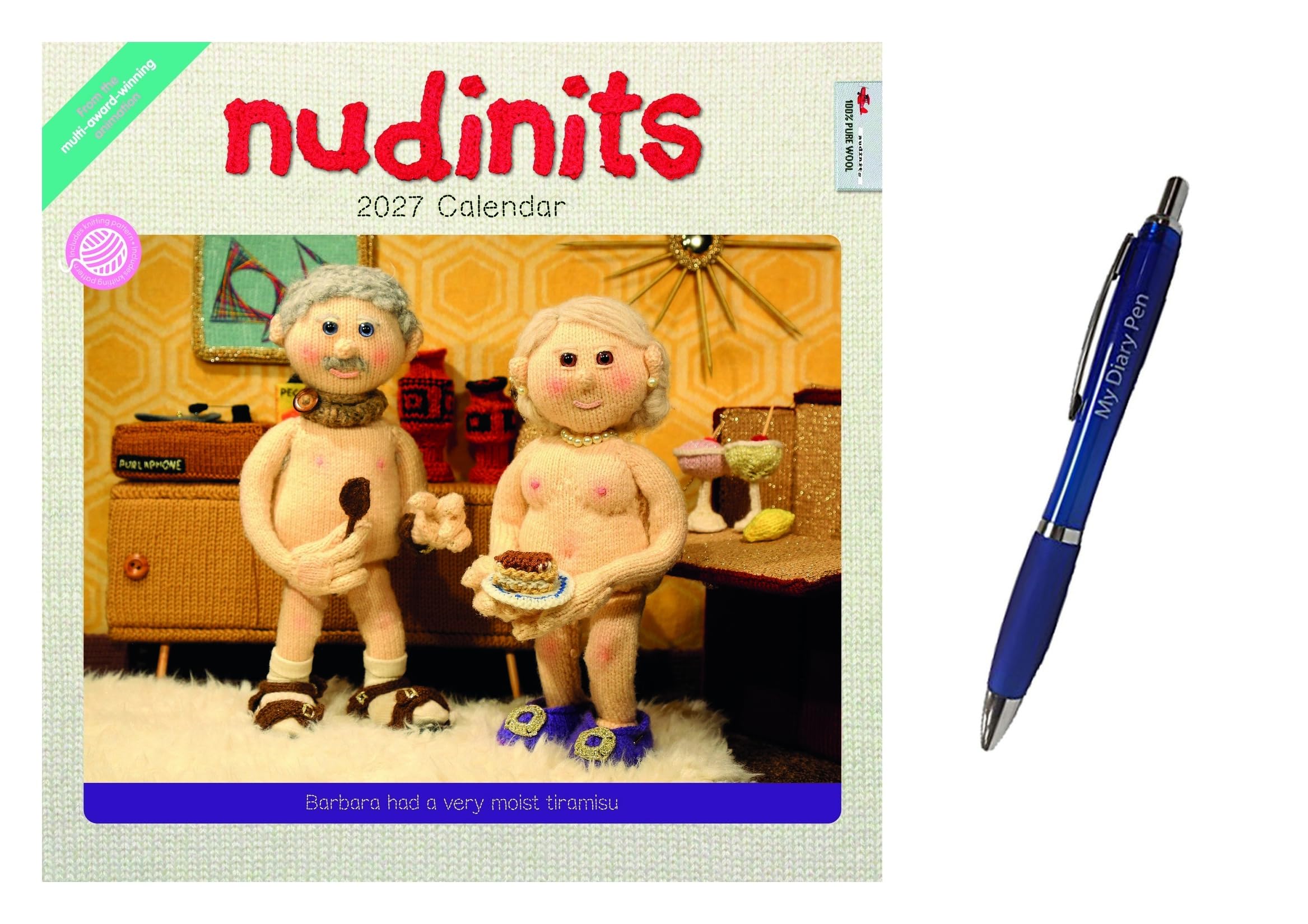 Nudinits Wall Calendar 2027 + EXCLUSIVE LIMITED EDITION PEN