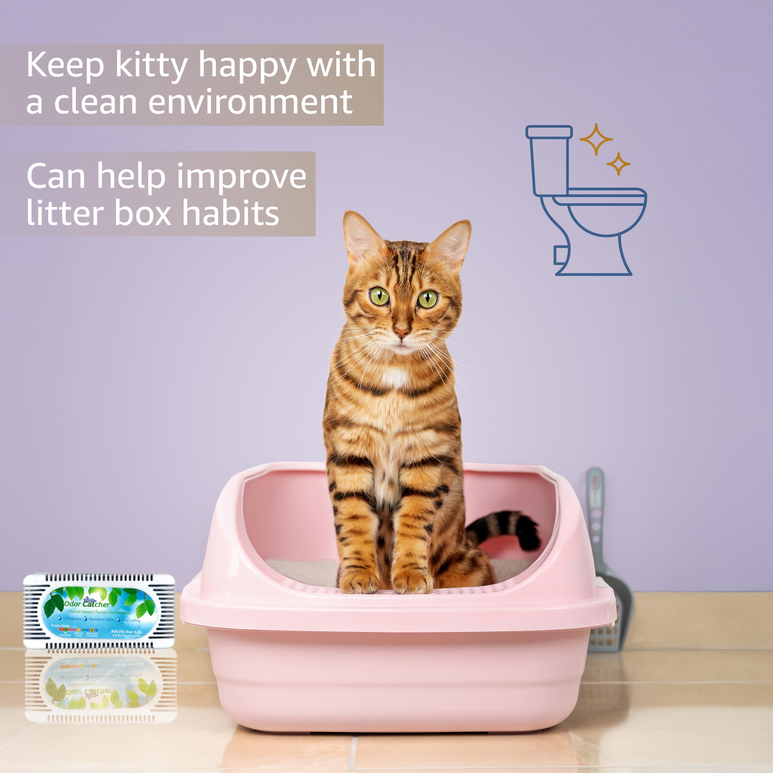 Pet Fit For Life Litter Box Odor Absorber - Activated Charcoal Pods for Litter Box Odor Eliminator, Unscented Freshener & Deodorizer for Long-Lasting Freshness & Effortless Approach - 2 Pack - image 5