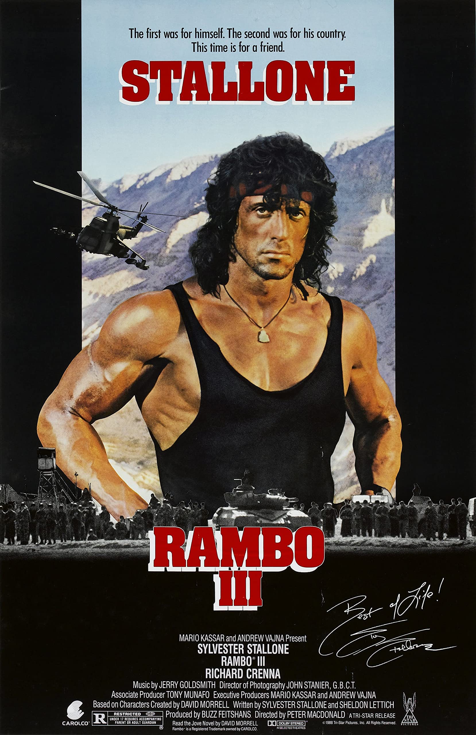 Tallenge - Rambo III - Sylvester Stallone - Hollywood Action Movie Poster - Large Poster(Paper,18x24� inches, Multicolour)